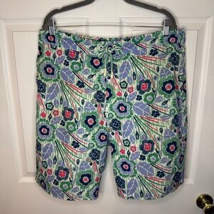 johnnie-O Multicolor Floral Men's Swim Shorts Trunks Size XL GUC